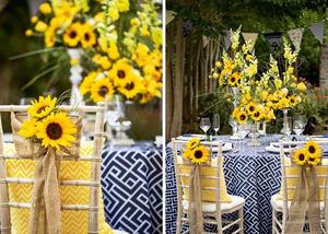 Ấn tượng với cách trang trí tiệc đám cưới bằng hoa hướng dương tuyệt đẹp